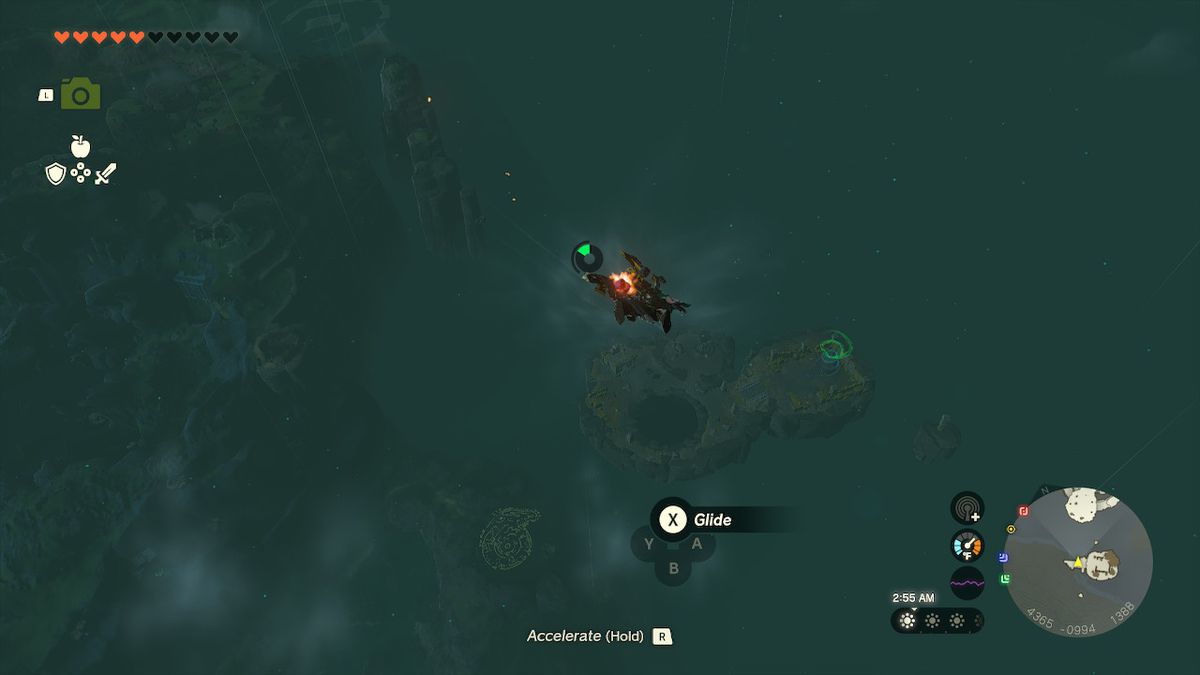 Collega i paracadutisti al punto più basso di Valor Island in Zelda: Tears of the Kingdom