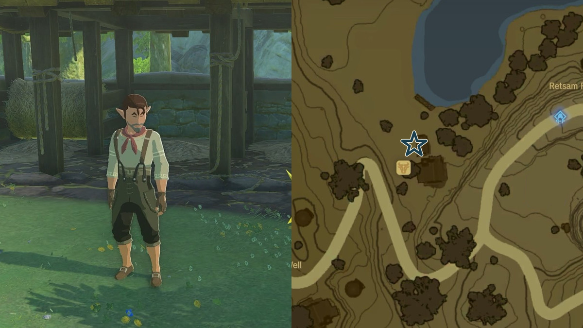 La posizione di Dantz durante l'avventura secondaria del Team Cece o del Team Reede in The Legend of Zelda: Tears of the Kingdom