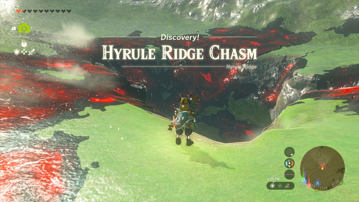 Link entra nell'Hyrule Ridge Chasm in Zelda: Tears of the Kingdom