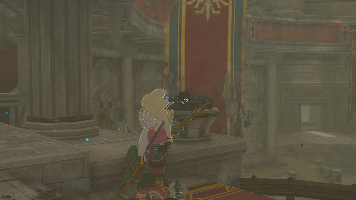 Sparare a un braciere in Zelda: Tears of the Kingdom