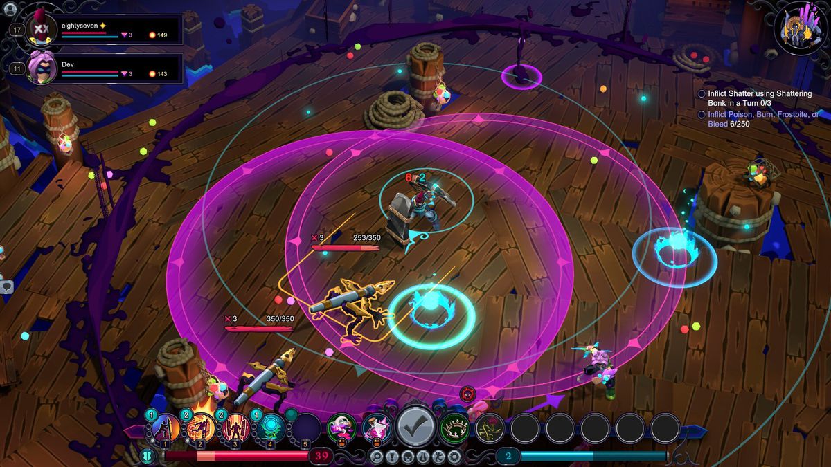L'obelisco utilizza un'abilità di area di effetto per eliminare più nemici contemporaneamente in Inkbound