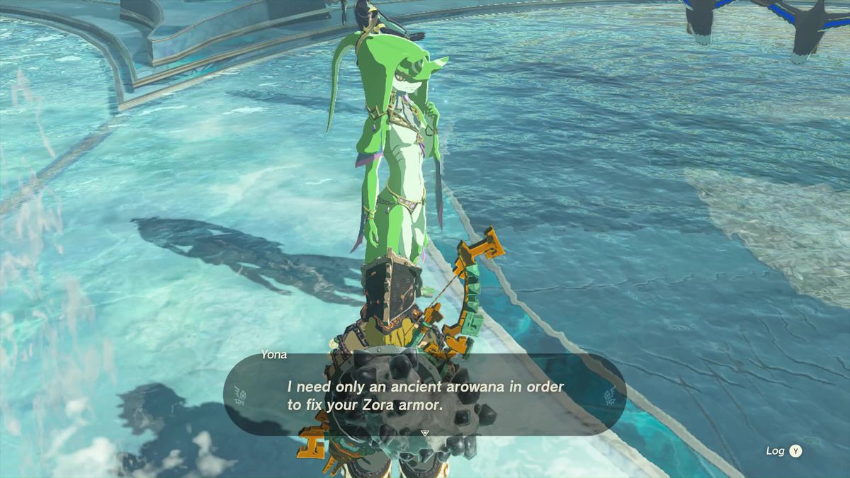 Yona e Link in Zelda: Tears of the Kingdom