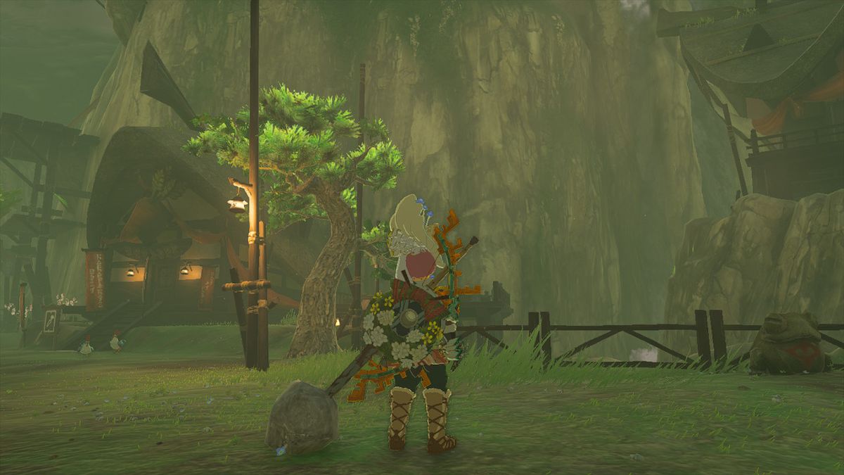 La ghirlanda di anelli adorna lo scudo di Link in Zelda: Tears of the Kingdom.