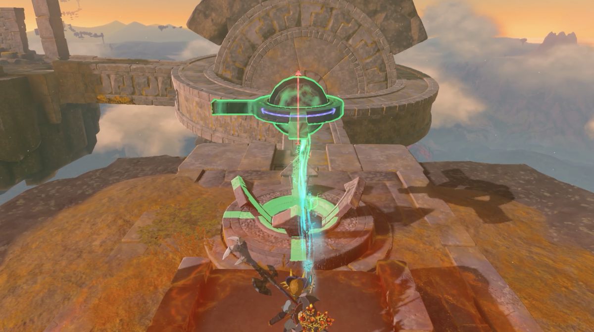 Link risolve il passaggio 6 dell'enigma del Santuario di Jinodok in Zelda: Tears of the Kingdom
