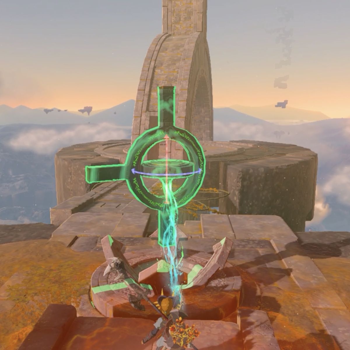 Link risolve il passaggio 2 dell'enigma del Santuario di Jinodok in Zelda: Tears of the Kingdom
