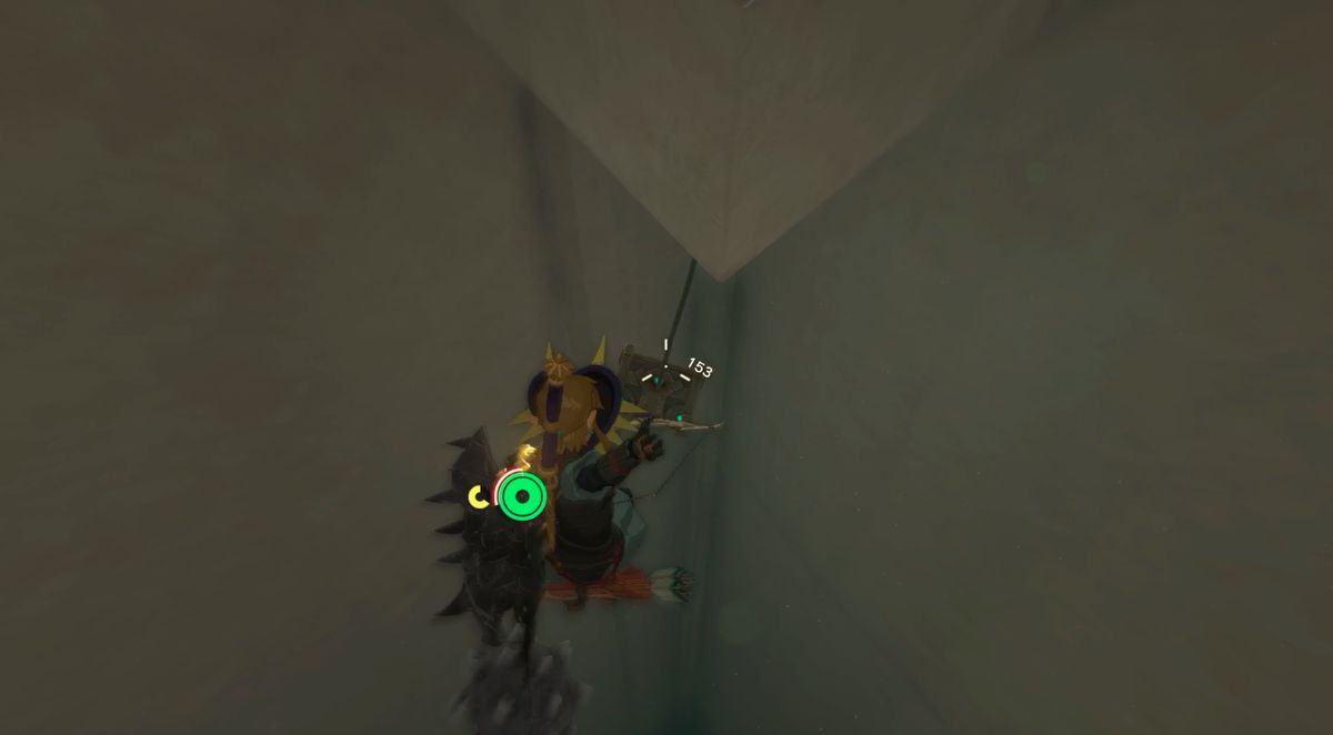 Link colpisce un petto con una freccia in Zelda: Tears of the Kingdom