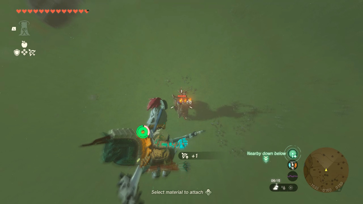 Link colpisce una Lynel con più frecce bomba contemporaneamente in Zelda Tears of the Kingdom.