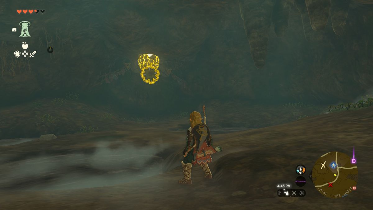 Link combatte contro un Like Like elettrico in una grotta in Zelda Tears of the Kingdom.