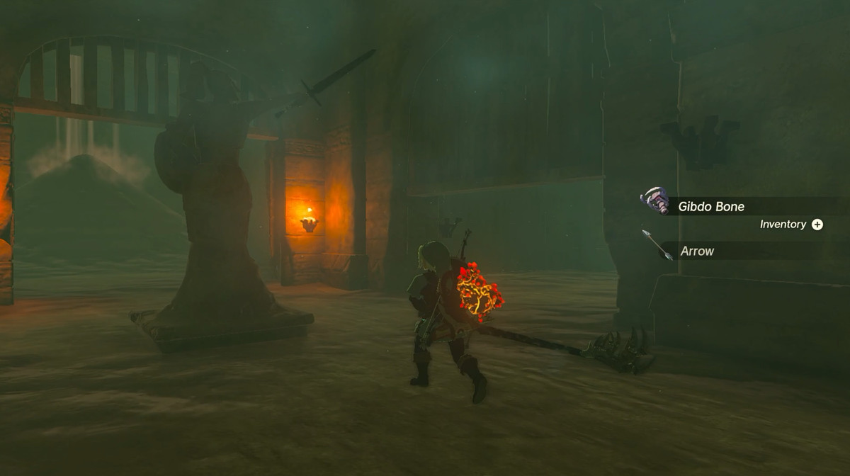 Uno screenshot delle antiche rovine della prigione in The Legend of Zelda: Tears of the Kingdom