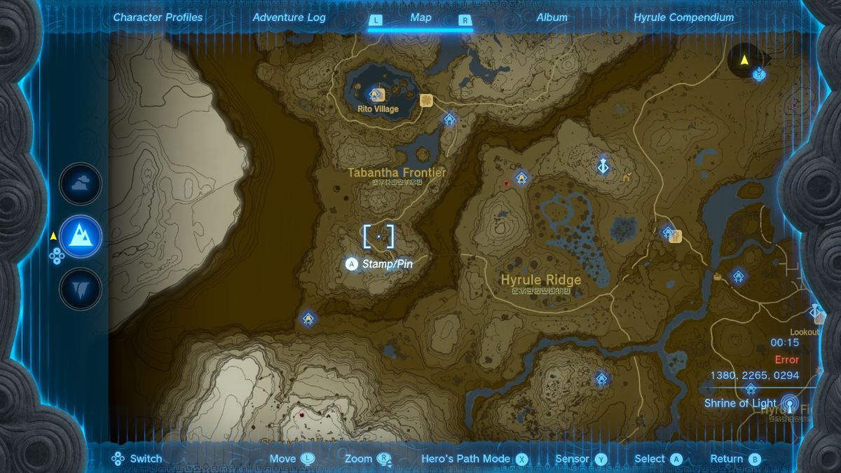 Link si trova accanto a una cascata di lava (una cascata di lava?) nella grotta del fiume Goronbi in Zelda Tears of the Kingdom.
