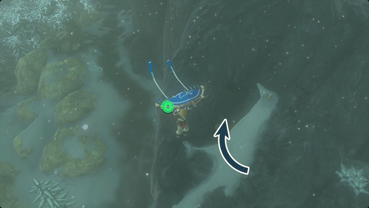 The Legend of Zelda: Tears of the Kingdom Link in parapendio fino alla grotta di West Lake Totori.