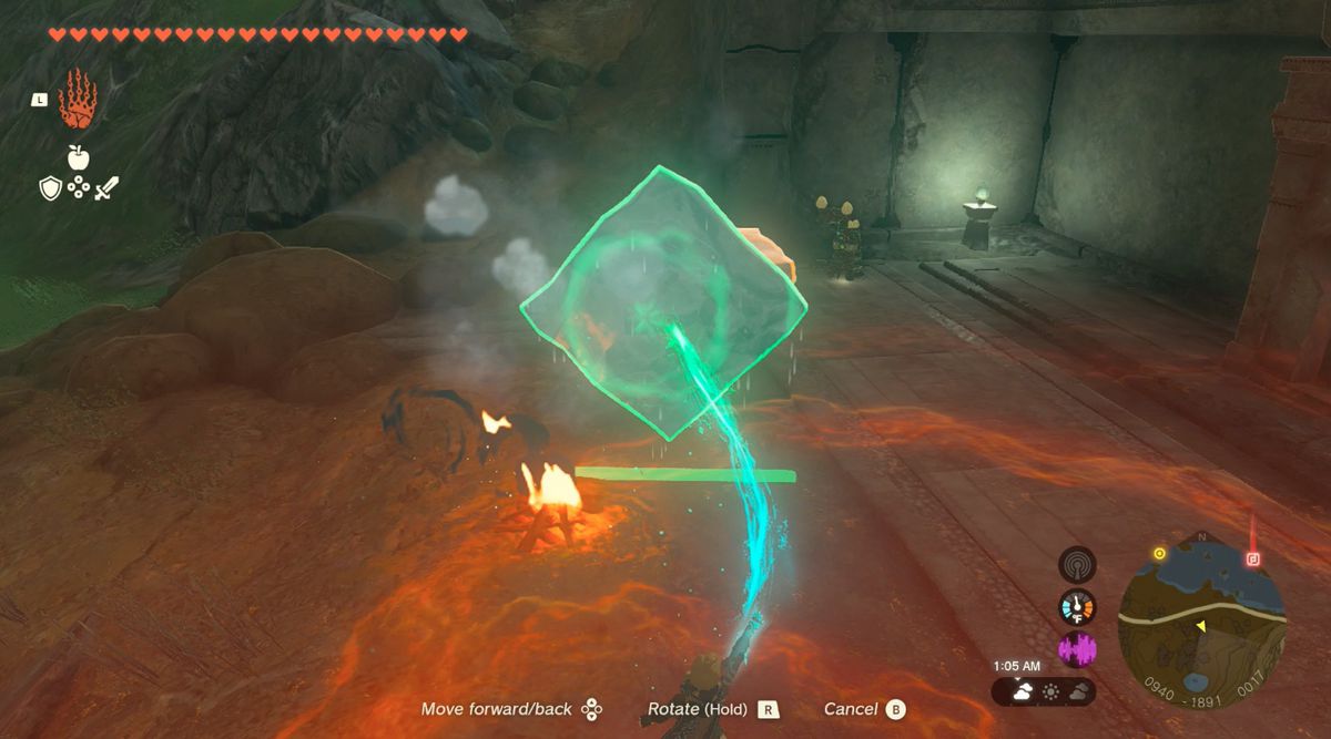 Link scioglie una lastra di ghiaccio nella ricerca del santuario 