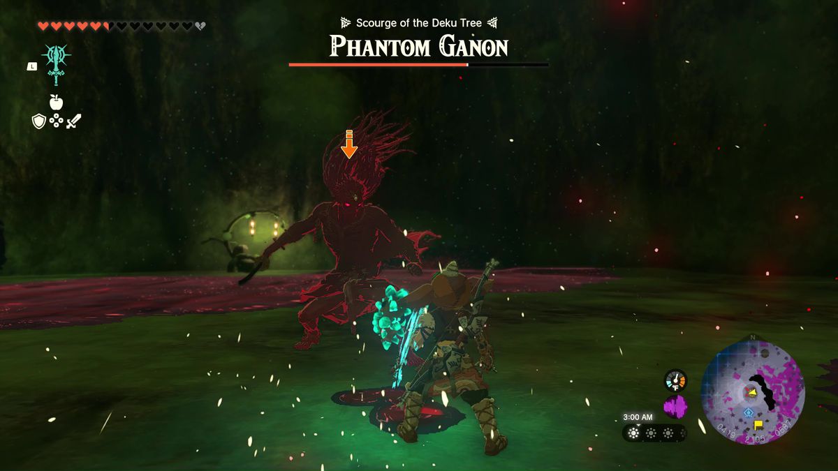 Phantom Ganon avanza su Link in Zelda: Tears of the Kingdom