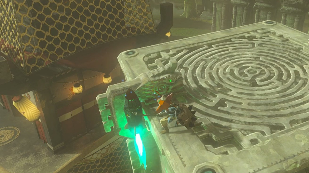 Collega usando un razzo su una piattaforma per lanciarti in aria in The Legend of Zelda: Tears of the Kingdom