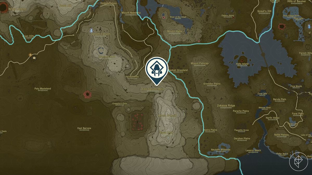 Posizione del Santuario Kitawak su Zelda: mappa TOTK