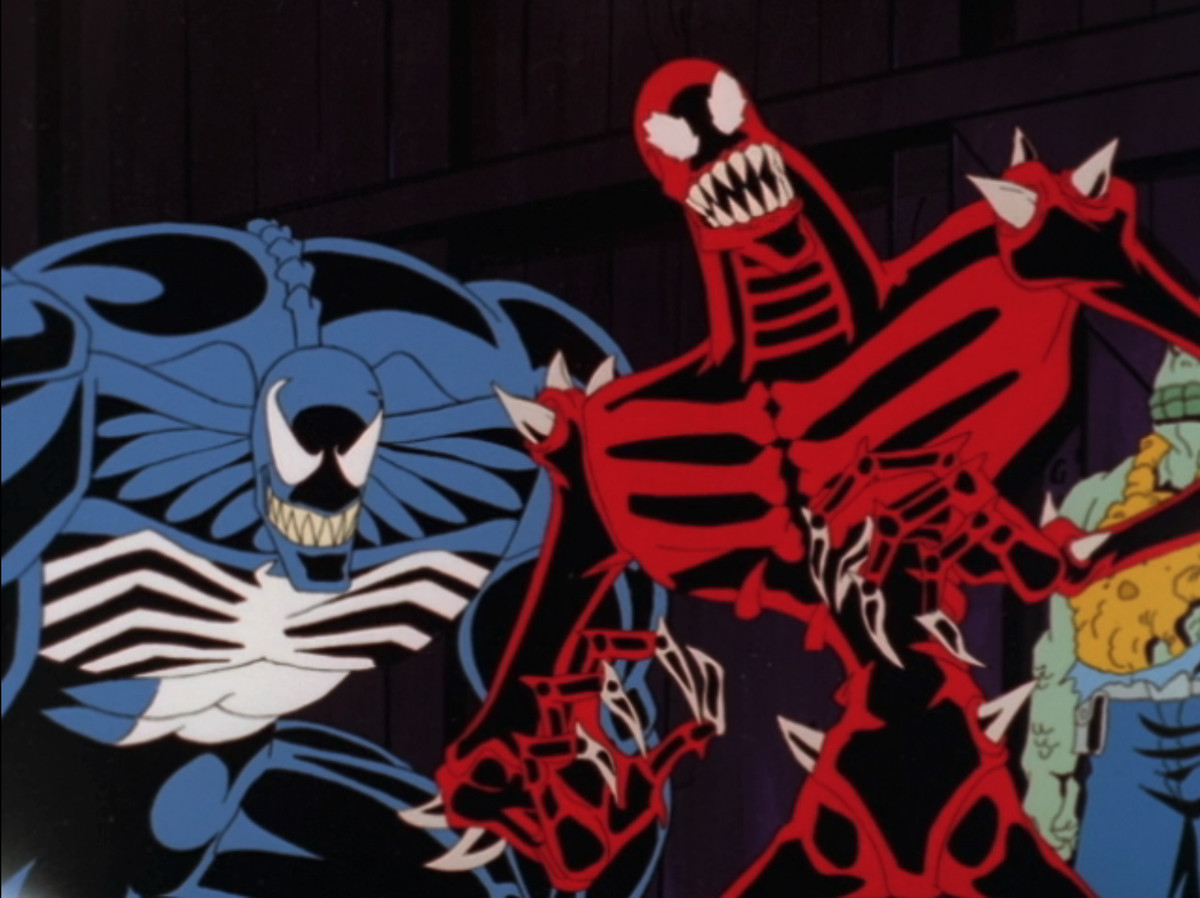 Venom e Carnage come appaiono in Spider-Man Unlimited