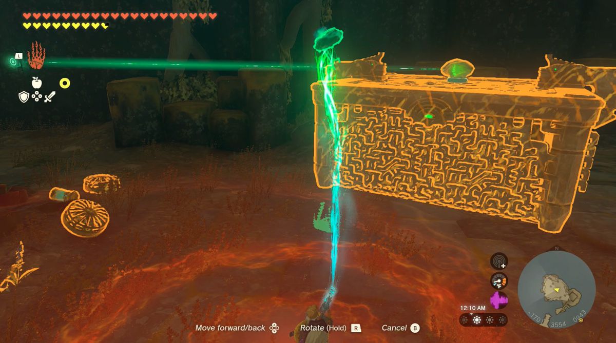 Link trova il cristallo del Taninoud Shrine nell'East Hebra Sky Archipelago in Zelda: Tears of the Kingdom