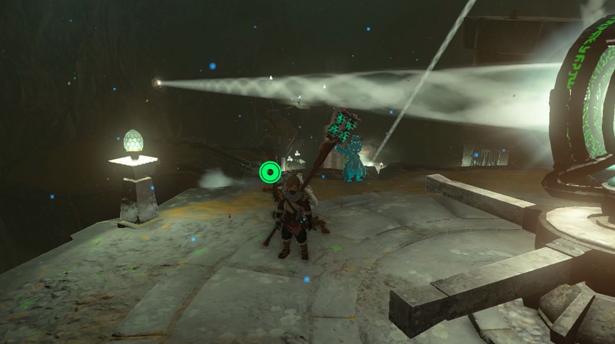 Link posiziona una luce su Starview Island in Zelda: Tears of the Kingdom