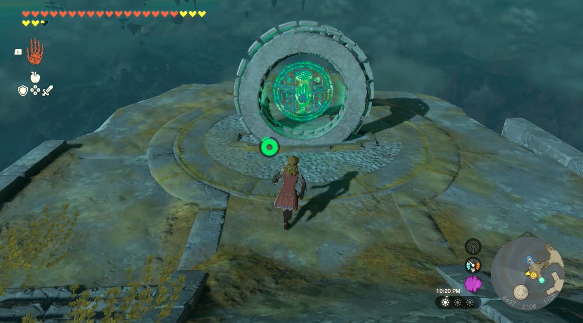 Link attiva il sigillo Sky Mine in Zelda: Tears of the Kingdom
