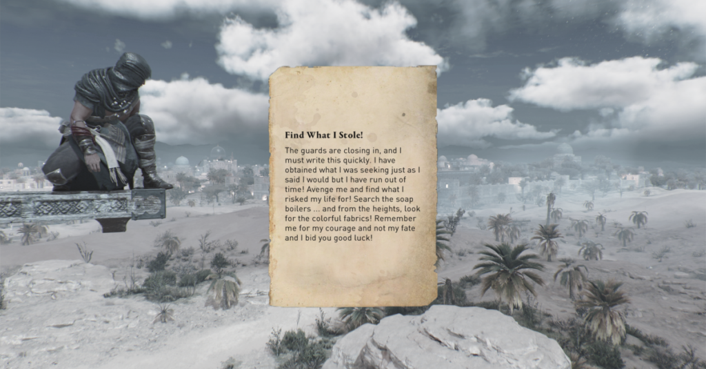 "Trova ciò che ho rubato!" soluzione e posizione del tesoro in Assassin's Creed Mirage