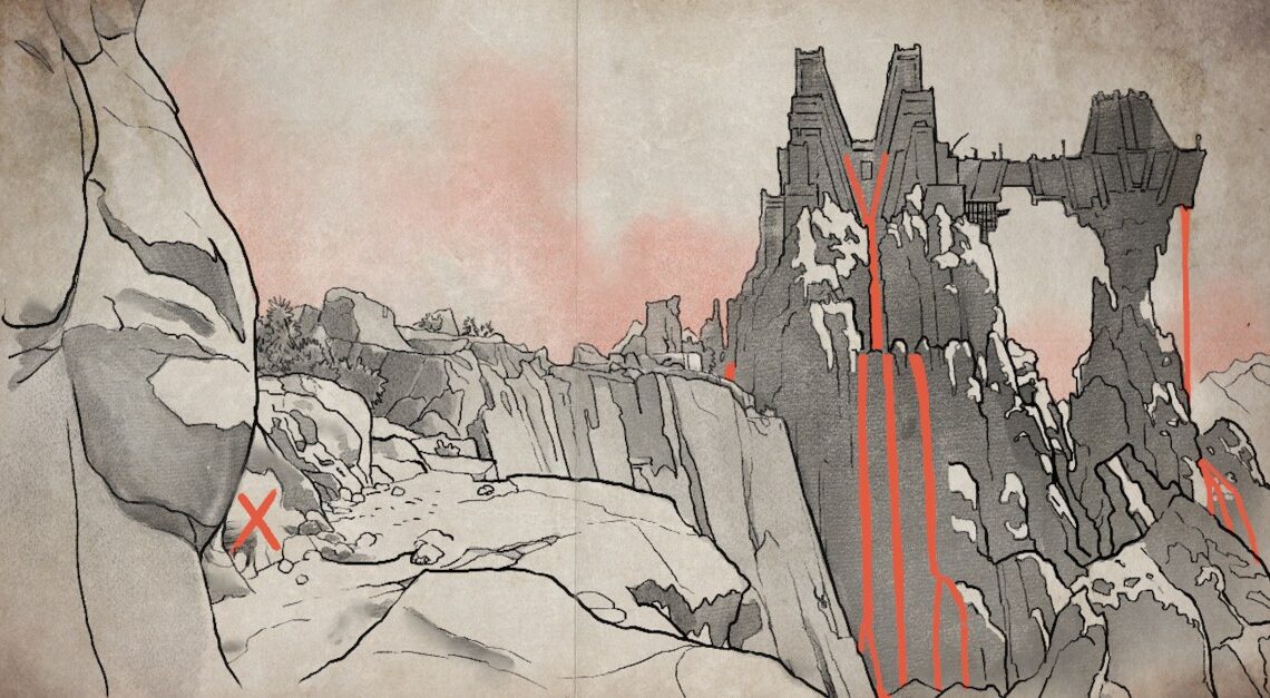 Ancient Frowhead Treasure Map Posizione e soluzione in dichiarato