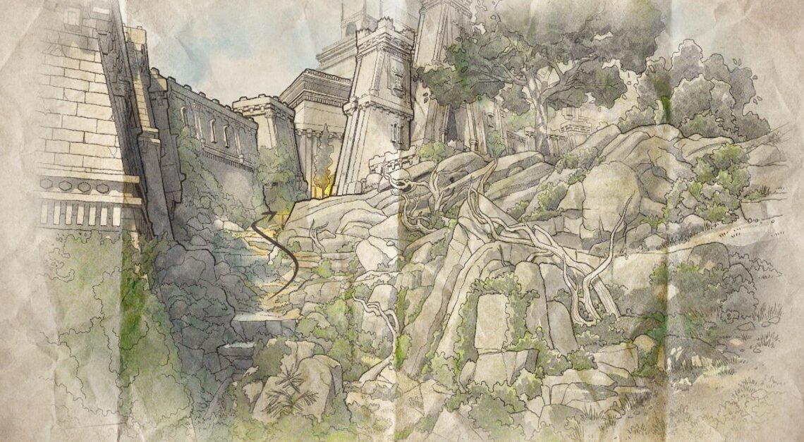 La posizione della mappa del tesoro ereditarie di Woedica e la soluzione in dichiarazione