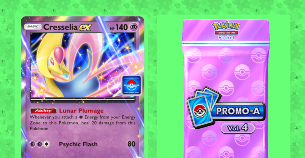 Tutte le carte "Cresselia Ex Drop Event" e i migliori mazzi in Pocket Pokémon TCG