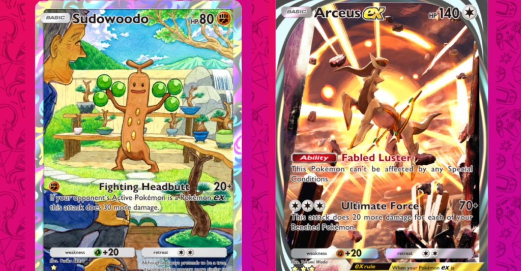 Sudowoodo è diventato l'ira di Arceus ex nella tasca di Pokémon TCG