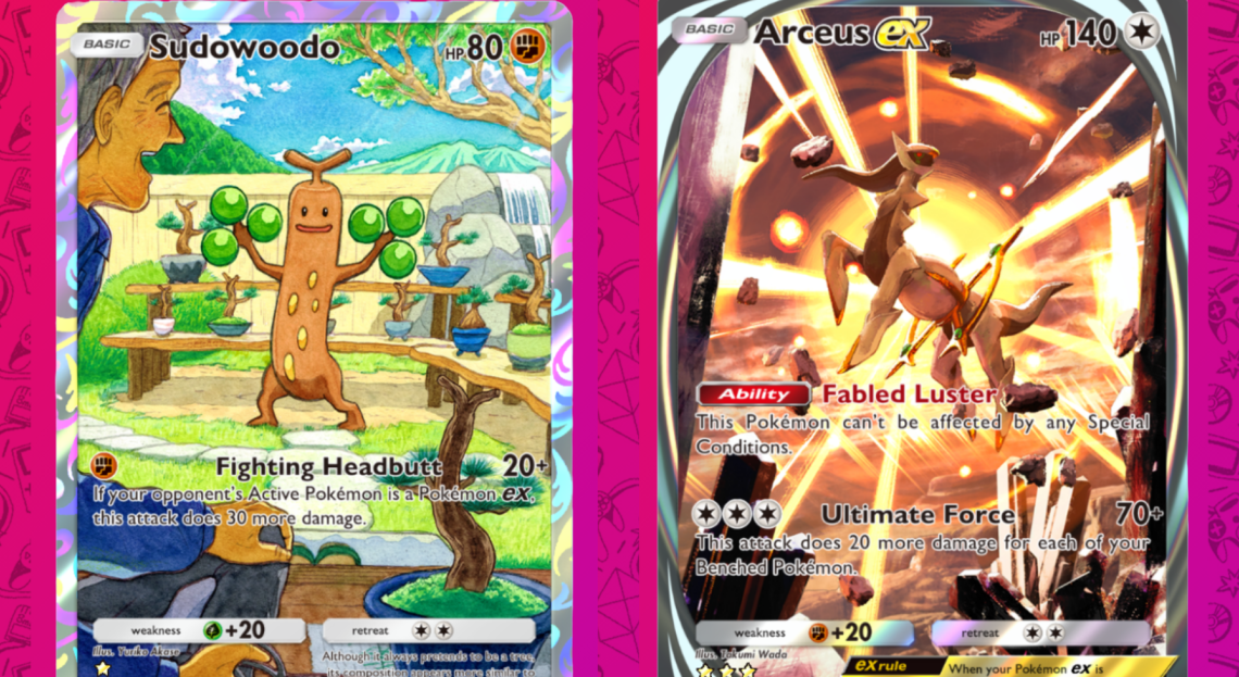 Sudowoodo è diventato l'ira di Arceus ex nella tasca di Pokémon TCG